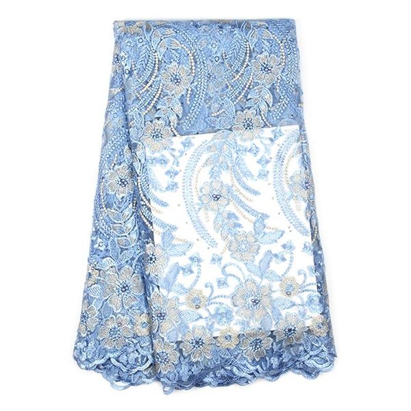 

ribbon embroidery french lace fabric nigeria african fashion clothing, Pink;blue