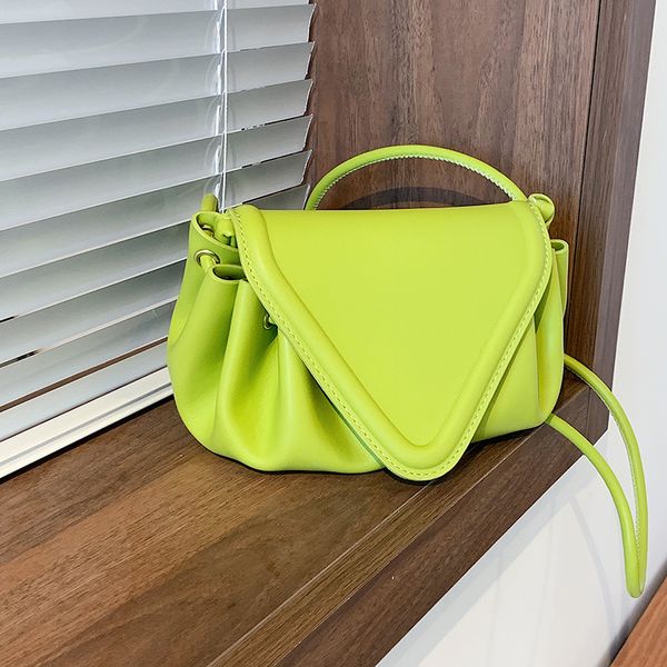 

summer western avocado fresh small new triangle style 2021 messenger bag fold shoulder fashion cover vobln