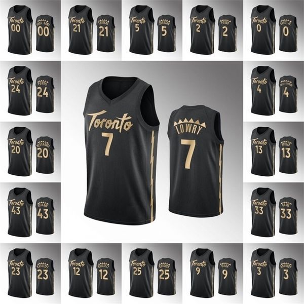 

toronto\rraptors\rmen kyle lowry serge ibaka pascal siakam og anunoby norman powell fred vanvleet\rnba black custom jersey