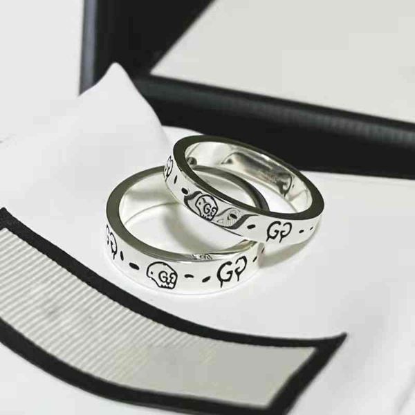 

design gujiatai silver chi pure white copper elf double couple non fading female ring jewelry
