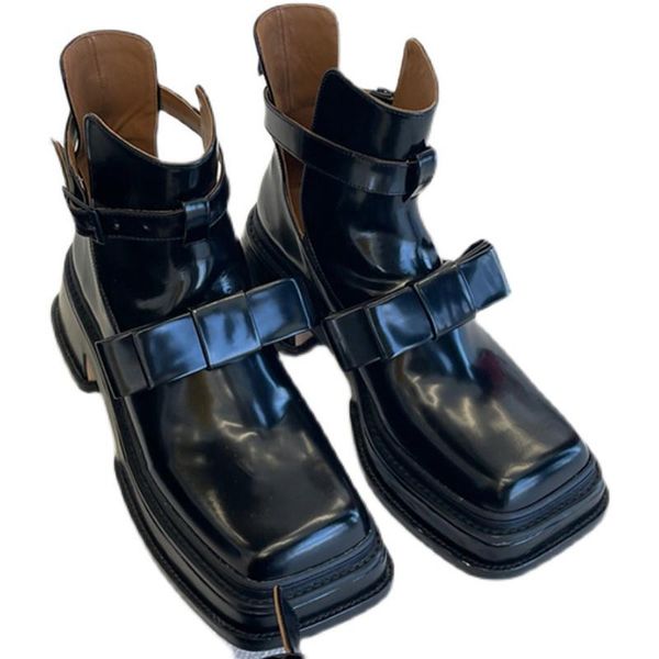

boots chunky womens shoes heels ankle for women on platforms booties woman 2021 designer black