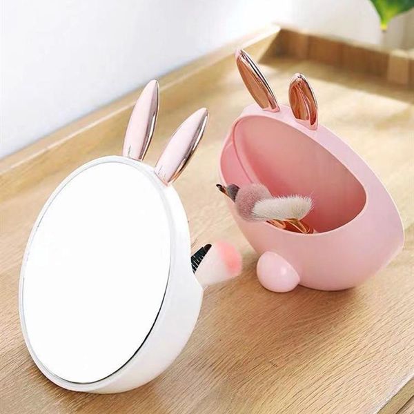 

mirrors makeup mirror decorative cartoon creative beauty tools for with cosmetics storage shelf tabletravel