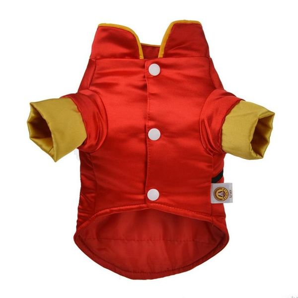 

dog apparel pet puppy winter warm chinese style tang 2021 year costume coat jacket clothes thick soft jumpsuit dress supplies