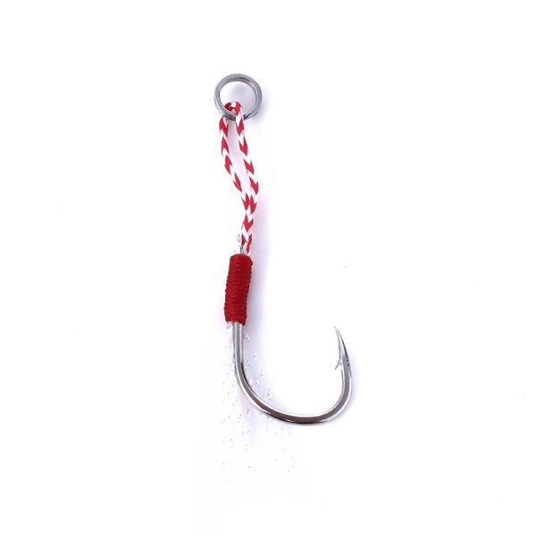 

fishing hooks jigging assist 5pcs with line and feather accessories tackle