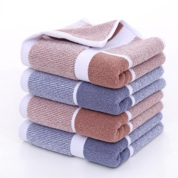 

towel plain cotton hand checked stripes design terry home textile face 34x74cm