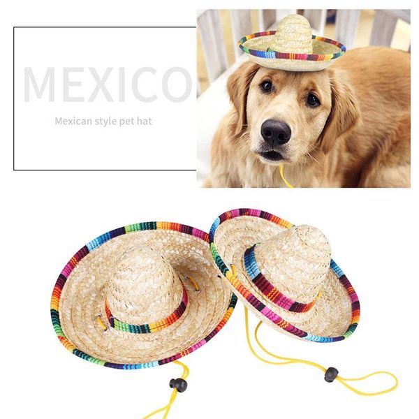 

dog apparel chinese tradition straw hats for dogs wig mexico style puppy costume cat outfit supplies pet accessories small animal