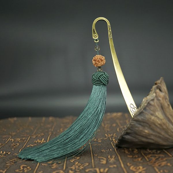 

souvenir gift bookmark chinese style ink green tassel vajra bodhi lettering