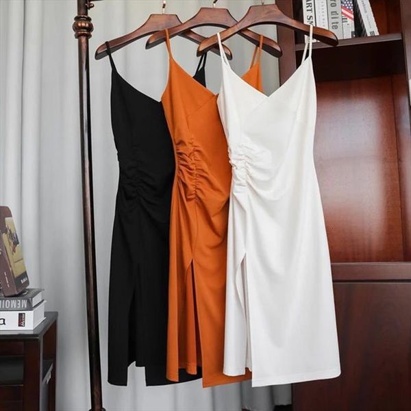 

summer black camisole womens dress v neck vestido de mujer femme robe, Black;gray