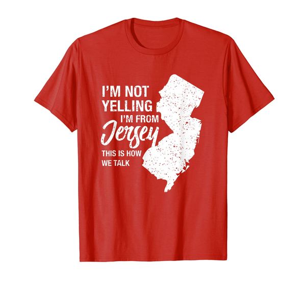

i'm not yelling, i'm from new jersey t- shirt, White;black