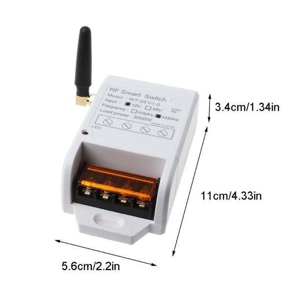 

1set wireless remote control switch dc12-48v 1ch relay receiver rf transmitter x3uf controlers