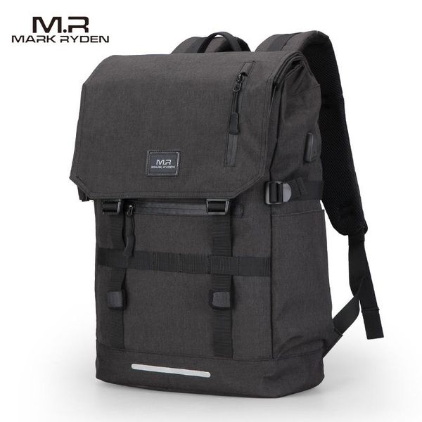 

backpack mark ryden large capacity 15.6 inch lapbag man usb design black women's school bags mochila masculina