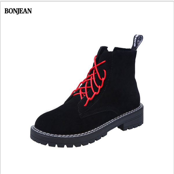 

boots bonjean female 2021 wild breathable british wind children fall and winter warm, Black