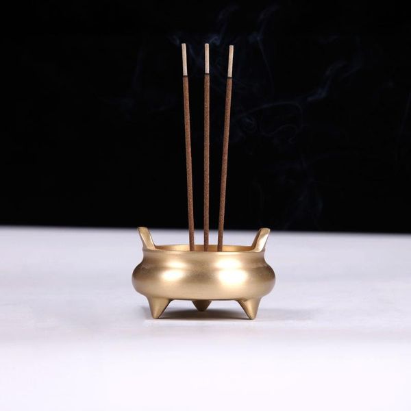 

imitation of the ancient incense burner, small-sized buddhist utensils, copper pure tripod fragrance lamps