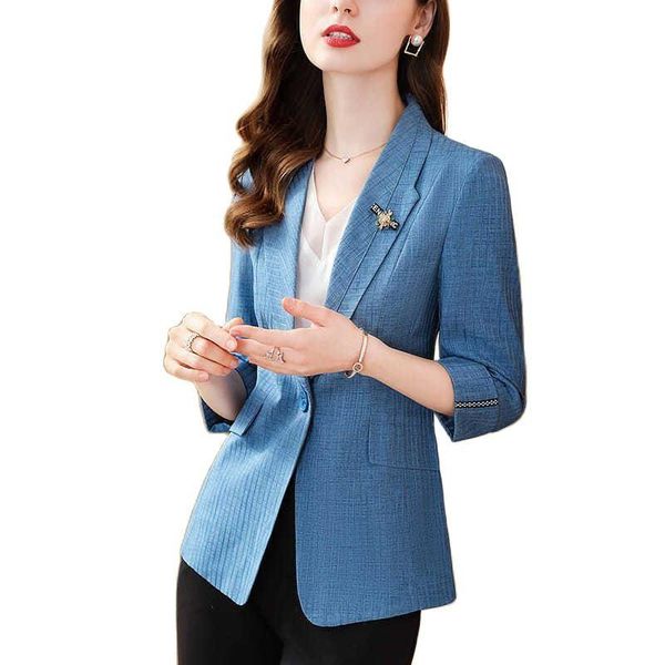 

women's suits & blazers suit jacket spring autumn fashion seven-point sleeve office ladies business formal feminino plus size 3xl, White;black