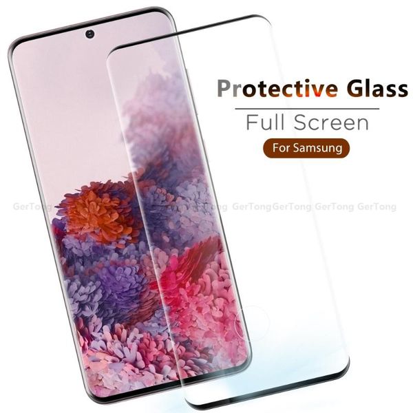 

cell phone screen protectors full glue curved protector for galaxy s20 ultra s20plus s 20 plus protective glass film tempered