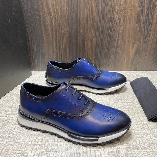 

designer fashion luxury casual men's shoes, leather, comfortable, breathable, non-slip, size 38-45, Black