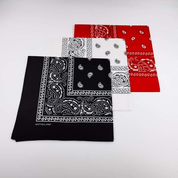 

selected 30g handkerchief pure cotton cashew flower hip hop square towel, White