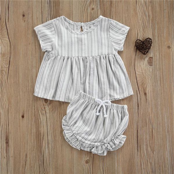 

clothing sets 2021 born girl\u2021s casual t-shirt shorts set short sleeve triangle baby, White