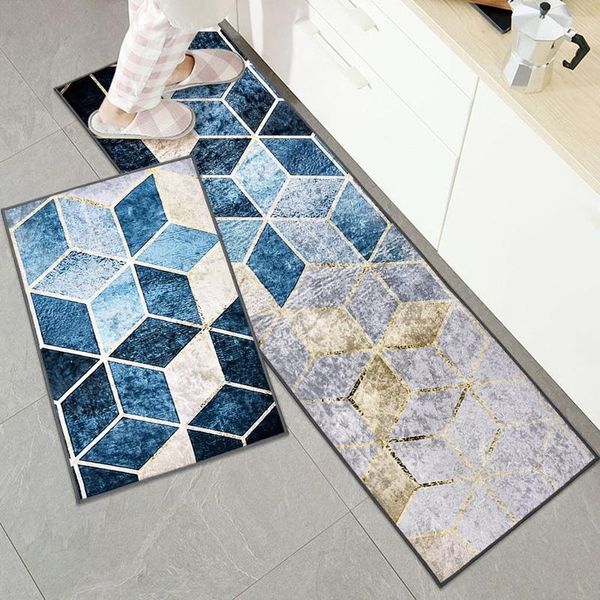 

carpets 2pcs/set kitchen rugs anti-slip floor mats for living room balcony bathroom carpet entrance doormat tapete geometric bath mat