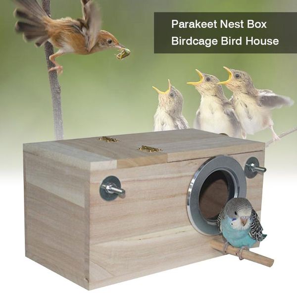 

parakeet nest box birdcage bird house budgie wooden mating breeding for lovebirds cages