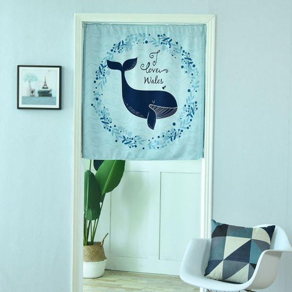 

curtain & drapes home japan digital printing door cute pattern decor non-toxic polyester bedroom rod