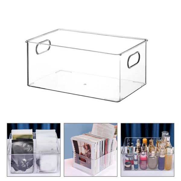 

1pc multipurpose storage box book cosmetic container (transparent) boxes & bins