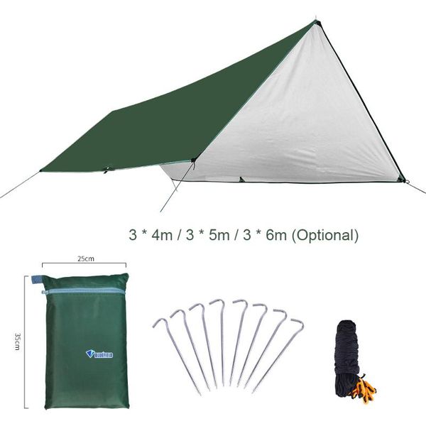

tents and shelters awning waterproof tarp tent shade with pole folding camping canopy ultralight beach sun shelter for
