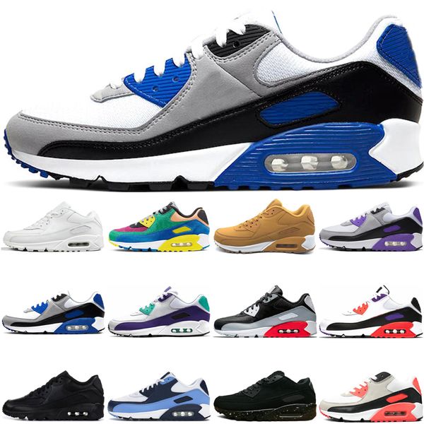 

2021 fashion running shoes men women 90s white red black dot unc grey purple hyper royal yellow green camo orange supernova outdoor walking