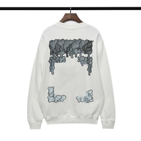 

designer mens hoodie ow fashion dissolving gradient women off offs men couples high street sweatshirts arrow striped sweatshirt white casual, Black