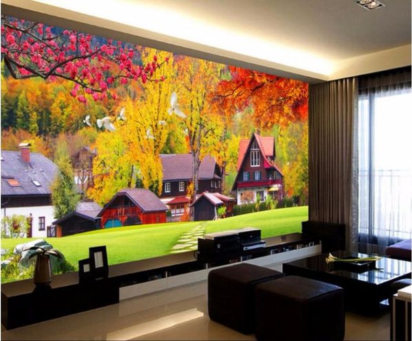 

wallpapers custom po 3d room wallpaper mural picture mountain grassland villa decoration painting wall murals for walls 3 d