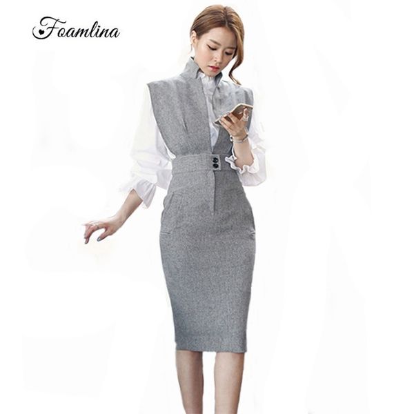 

elegant women bodycon dress vestidos deep v-neck sleeveless back slit office ladies work party midi vintage 210603, Black;gray