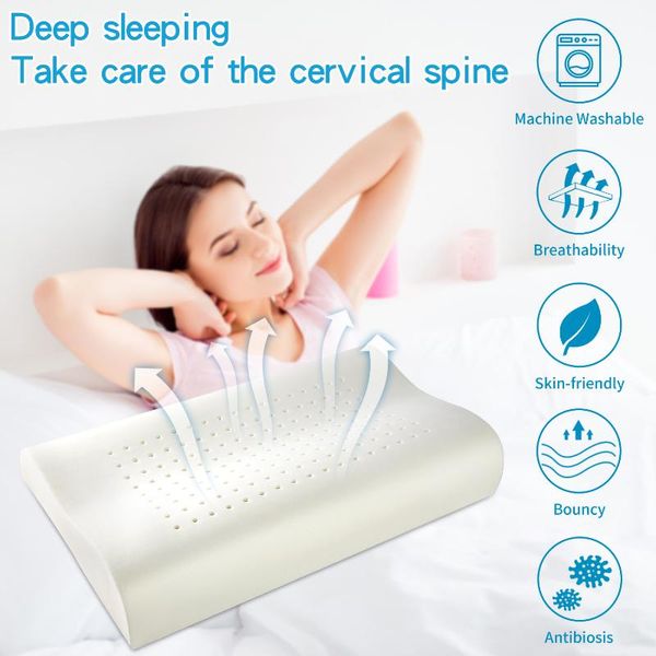 

pillow memory foam bedding neck protection slow rebound shaped for sleeping orthopedic pillows embroidered pillowcase 60*35cm