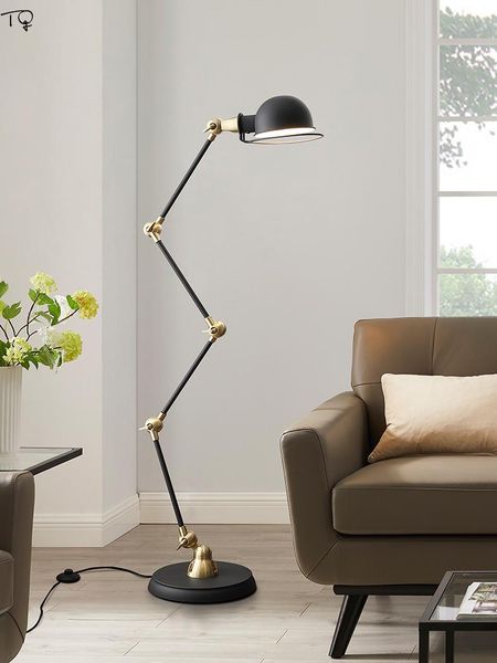 

nordic individual industrial metal designer folding floor lamp post modern creative standing living room bedroom study club lamps