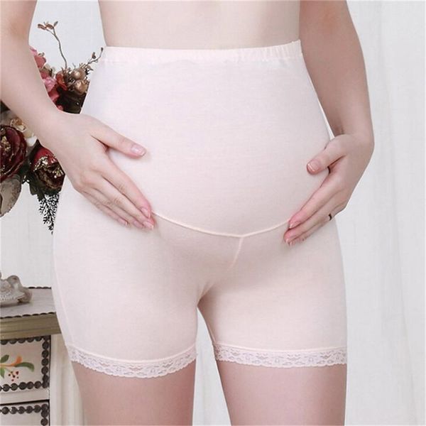 

pregnant women adjustable safety shorts maternity insurance pants leggings bottoms, White
