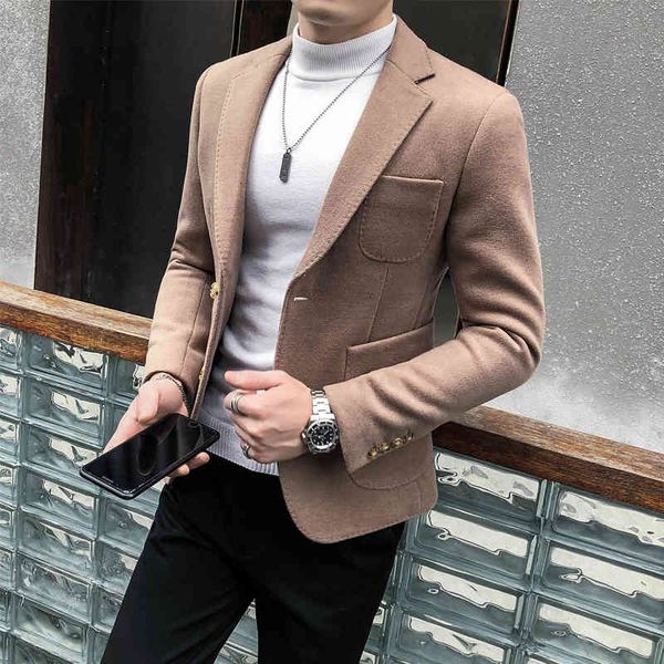 

men's suits & blazers fashionable jackets and jackets, men's of a piece, blouses wool mixtures, for spring, casual solid, lcjx, White;black