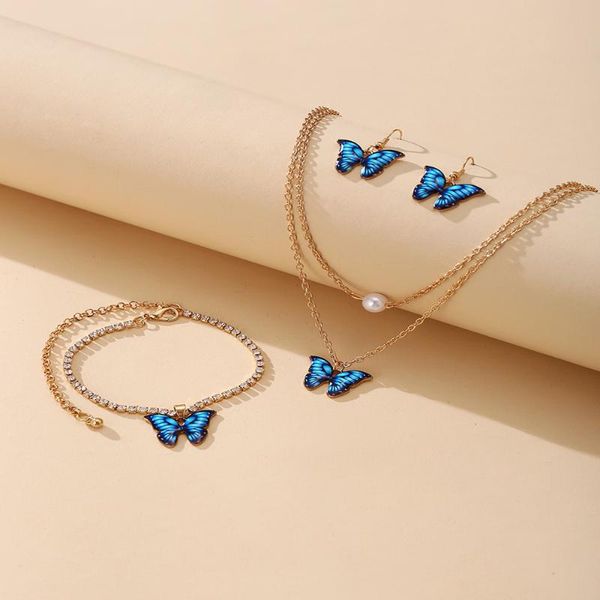 

earrings & necklace 2021 creative fashion temperament chain jewelry set elegant ladies, Silver