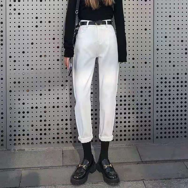 

women's jeans woman breech breeches high waist clothes wide leg denim blue streetwear vintage quality fashion harajuku slacks straight