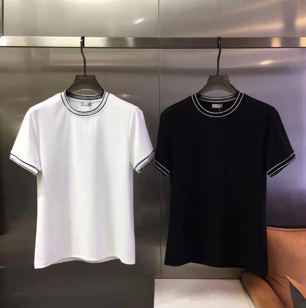 

2022 men's fashion t shirt designer men black and white t-shirt short sleeve embroidered women's casual hip hop streetwear t-shirt, White;black