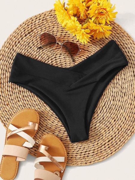 

plain bikini panty l26w#, White;black