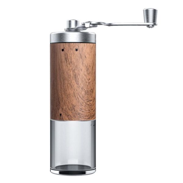 

manual coffee grinders portable hand grinder stainless steel bean burr mill crank for home office kitchen