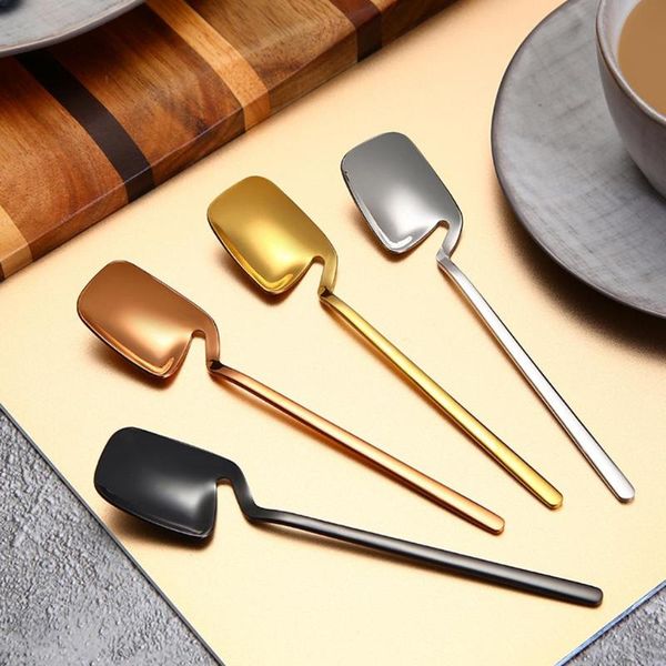 

spoons 6pcs stainless steel kitchen restaurant coffee tea milk dessert ice cream