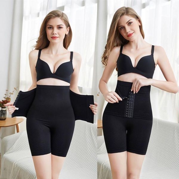 

slimming control panties female high waist trainers adjustable belts tummy trimmer postpartum body shaper black skin women's shapers, Black;white