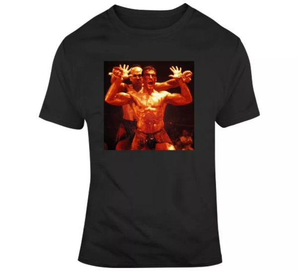 

jean claude van damme kickboxer mma movie fan t shirt, White;black