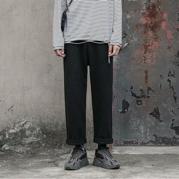 

men's jeans summer trousers for men retro straight leg korean version loose teenagers thin casual wide-leg, Blue