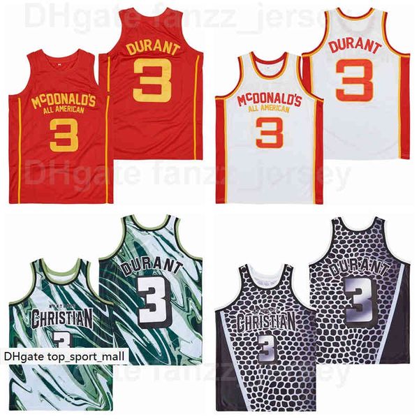 

high school basketball montrose christian 3 kevin durant jersey moive mcdonalds hiphop breathable team color black white red green hipÂ hop p