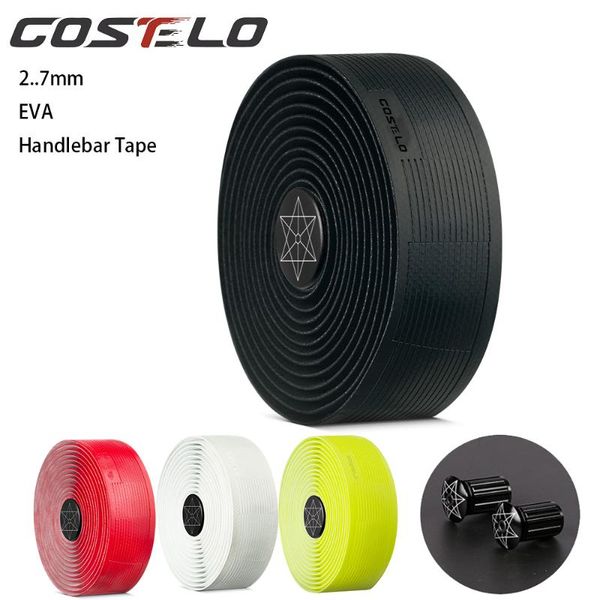 

bike handlebars &components costelo 2.7mm road bicycle handlebar cork eva pu bar tape professional cycling damping anti-vibration wrap with