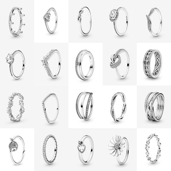 

925 sterling silver ladies pop floral heart lucky ring engagement jewelry anniversary fashion luxury, Slivery;golden