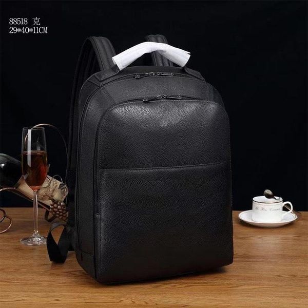 

backpack men's leather brand black