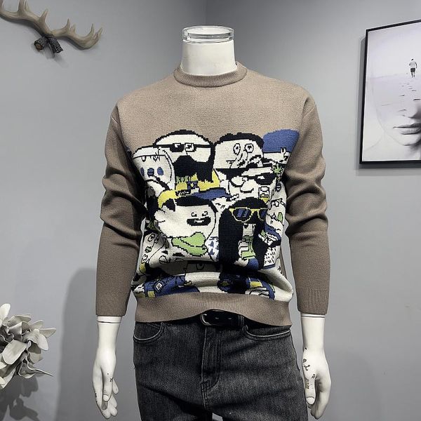 

men's sweaters sq10240 fashion 2021 runway luxury european design party style clothing, White;black