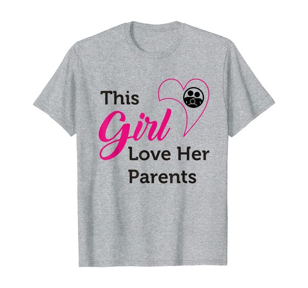 

this girl love her parents t-shirt, White;black